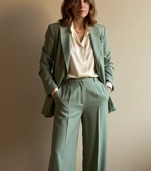 Sage Tailored Power Suit
