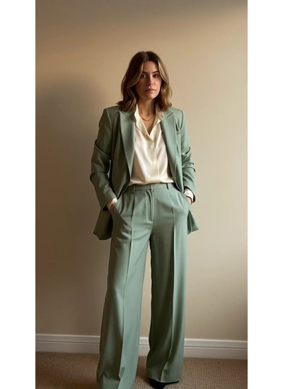 Sage Tailored Power Suit