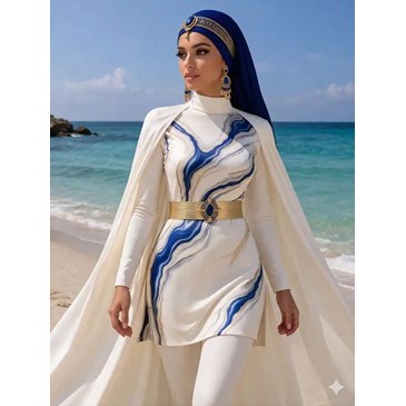 Nefertiti Royal Marble Veil Set