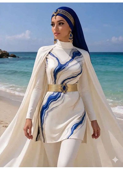 Nefertiti Royal Marble Veil Set